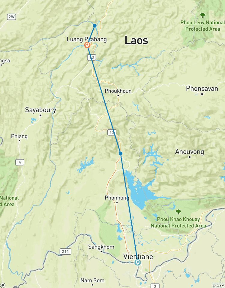 Le Laos en un coup d\'œil par train express 7 jours 6 nuits - Circuit privé circuit