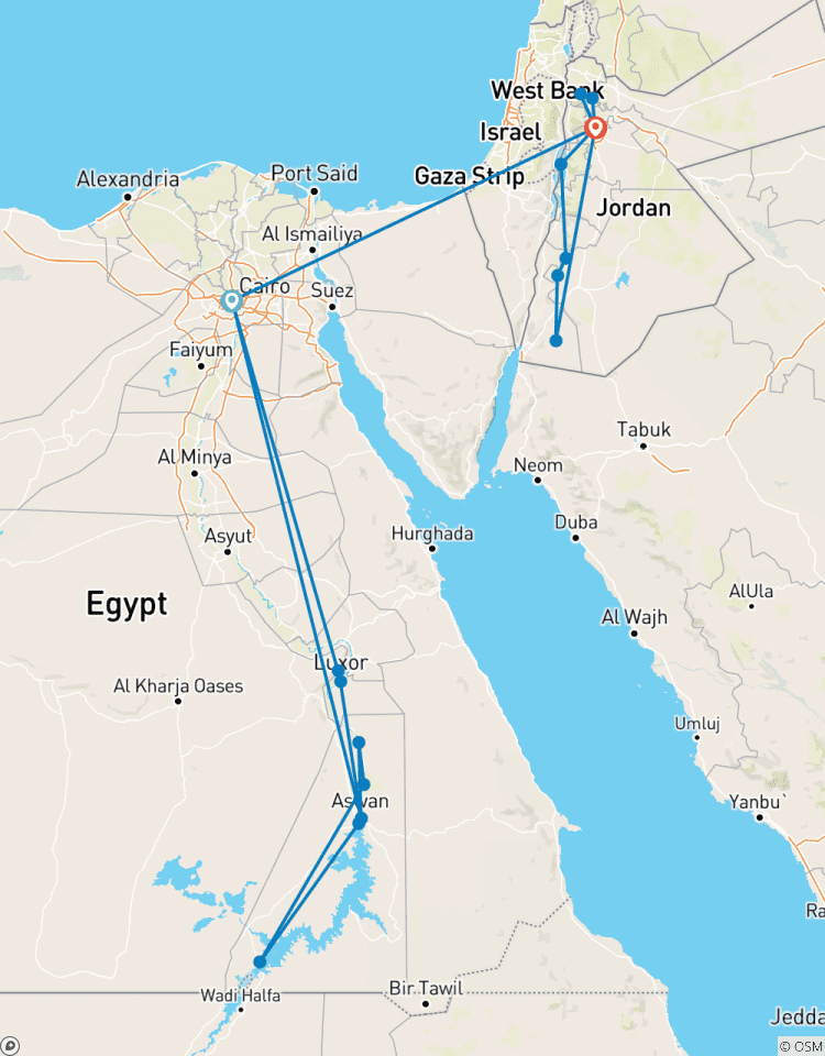 Egypt & Jordan Explored By Nile Cruise (5 & 4 Star Hotels) Tour