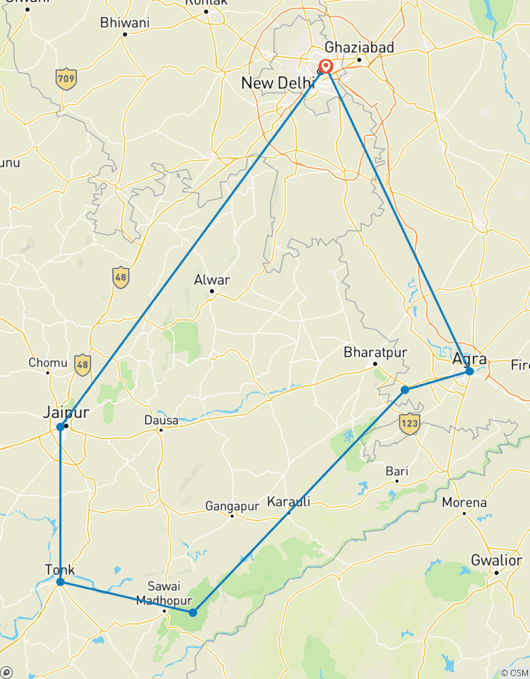 8 Tage private Golden Triangle mit Tigern ab Neu Delhi Rundreise