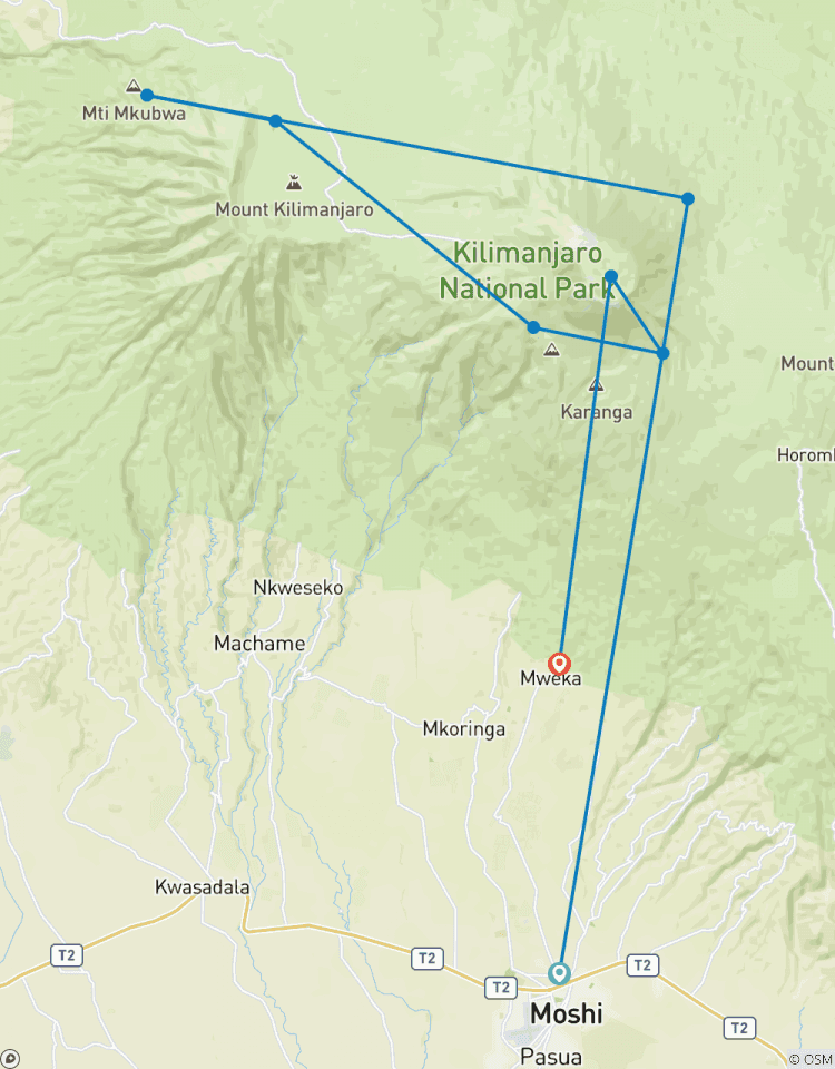 8 jours de Trekking au Kilimandjaro sur la route de Lemosho circuit