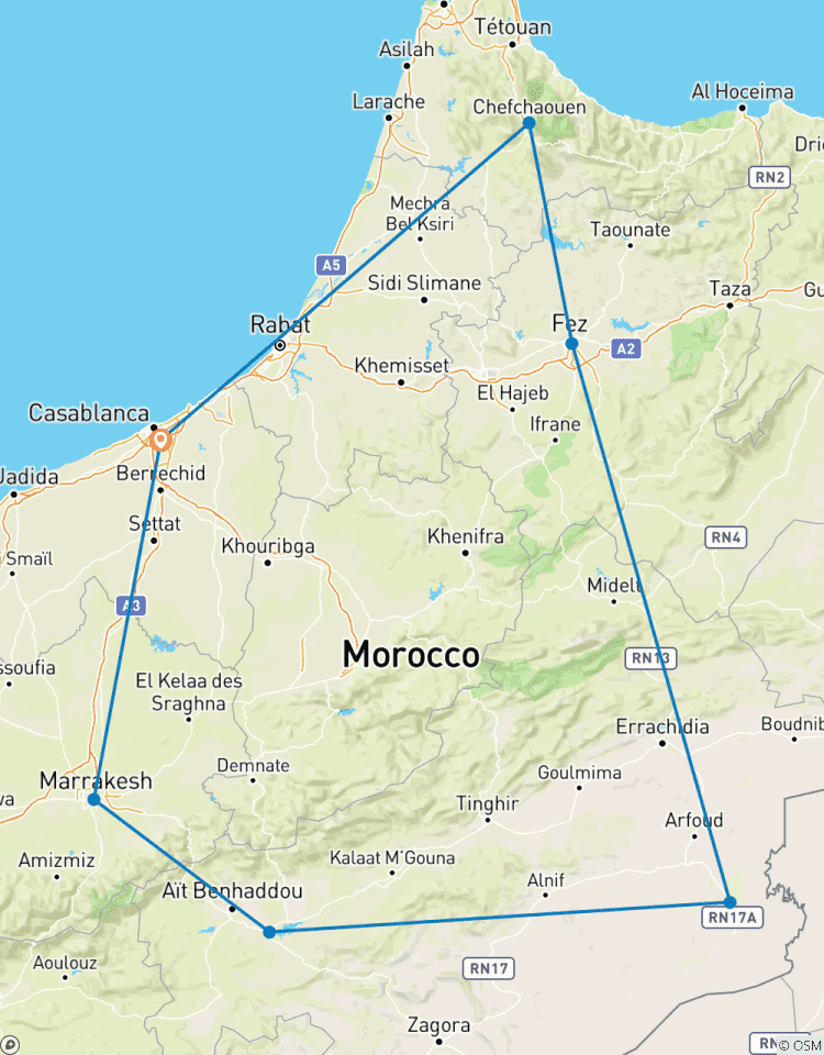 Circuito Circuitos a Marruecos - 6 días desierto del Sahara y ciudades imperiales desde Casablanca