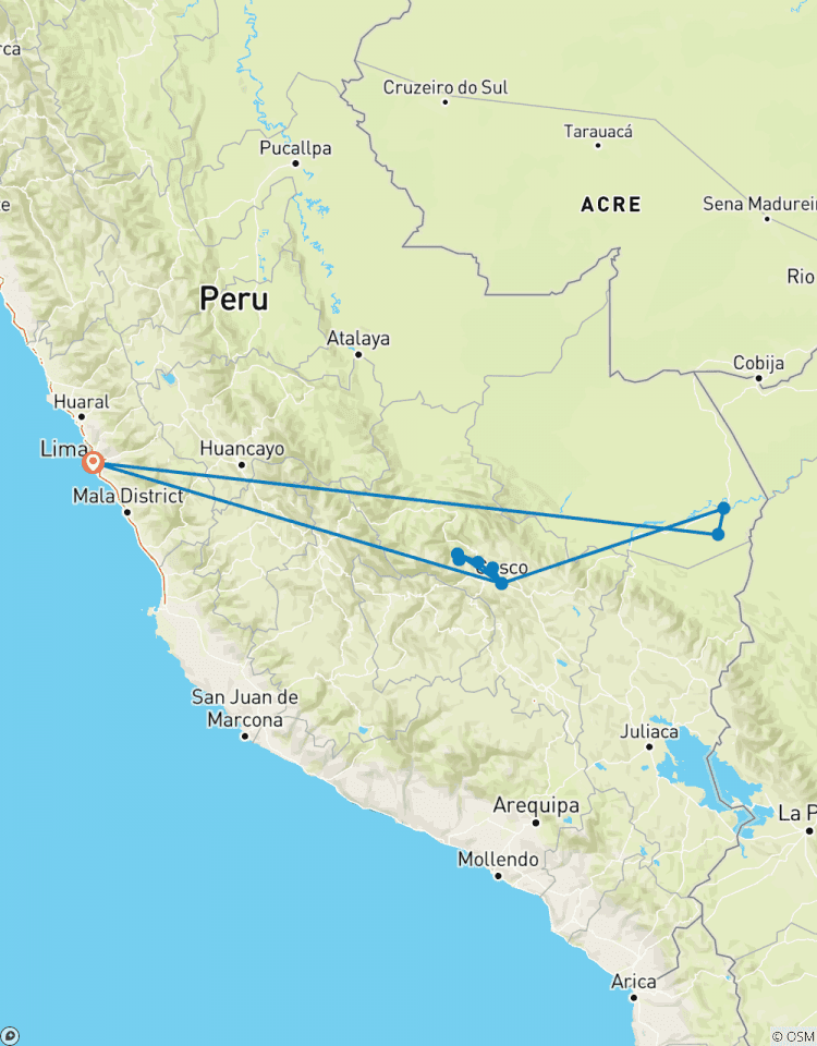 10/09 Lima, Cusco, Sacred Valley, Machu Picchu & Tambopata National Reserve Jungle (Small Group) Tour