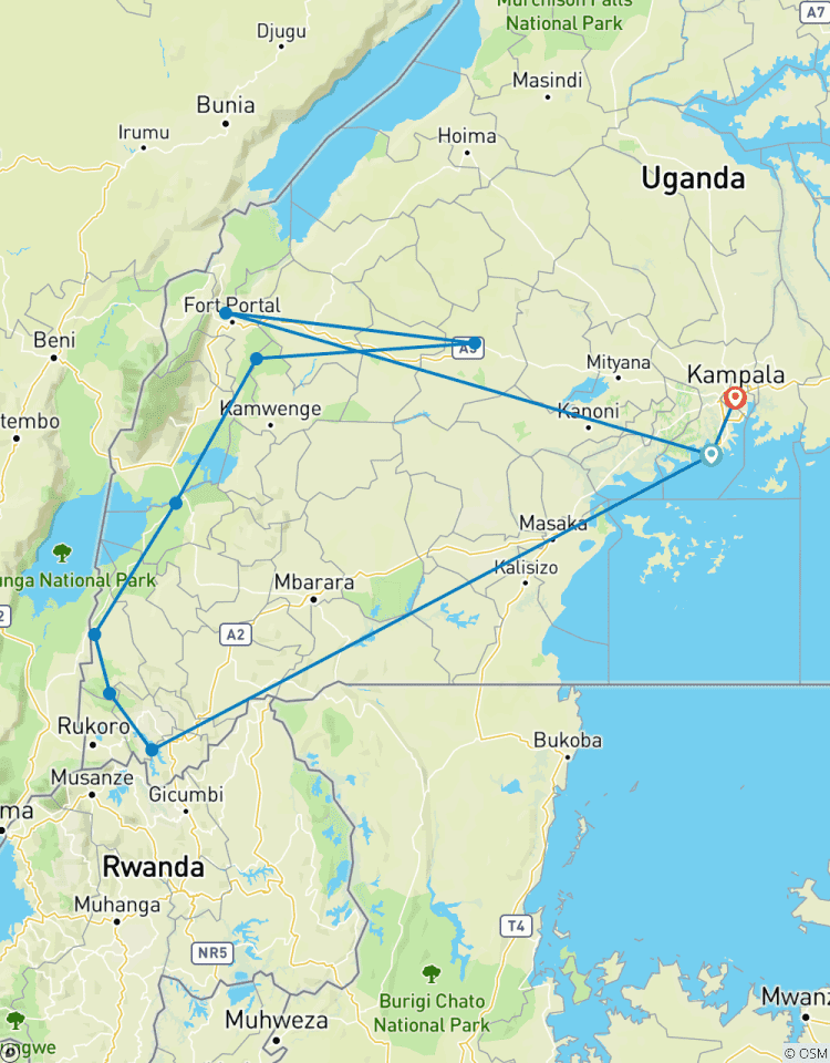 Circuito Safari de 7 días de aventura en Uganda