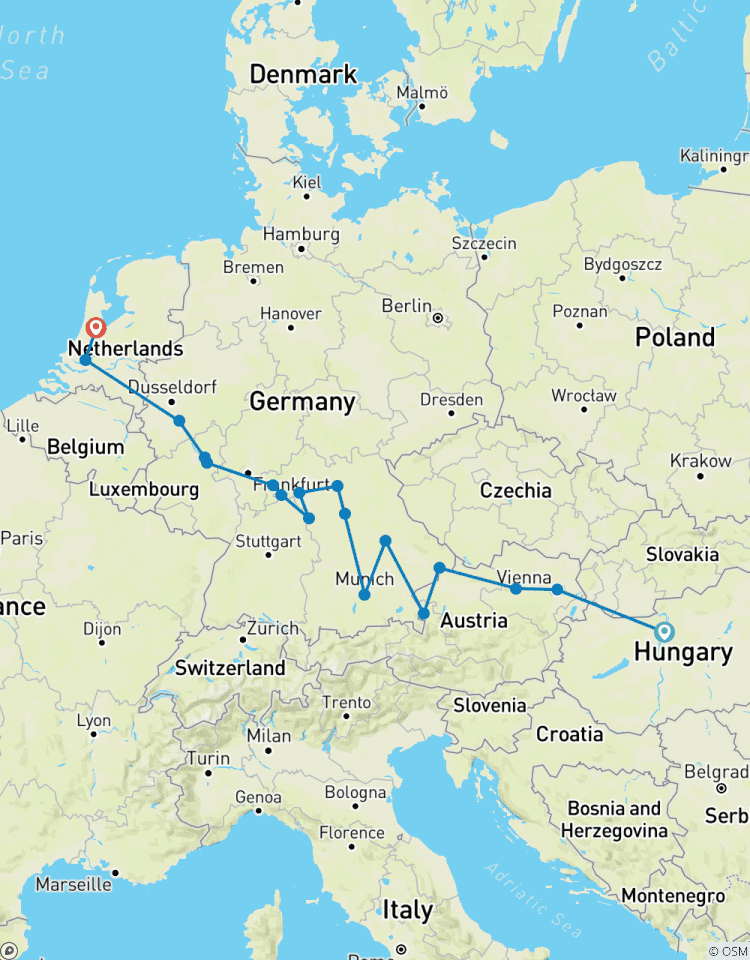 Grand European Tour Budapest to Amsterdam Tour
