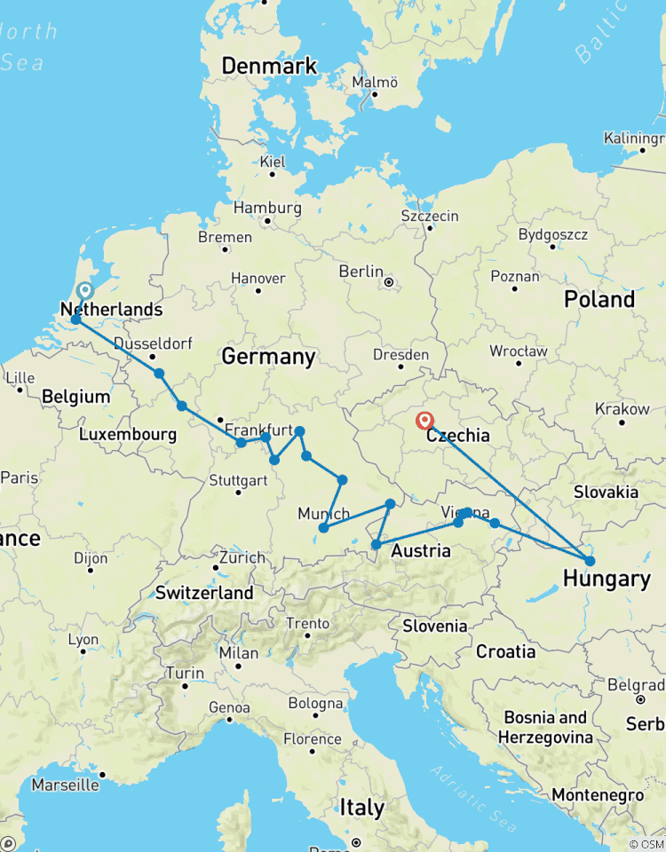 Grand European Tour Amsterdam to Budapest Tour