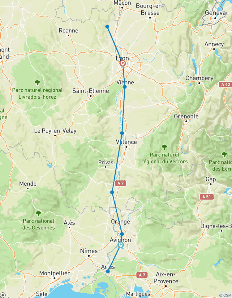 Lyon & Provence Avignon to Lyon Tour
