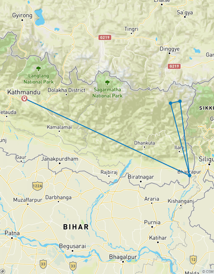 Circuito Trekking al Campo Base del Kanchenjunga 2026/2027