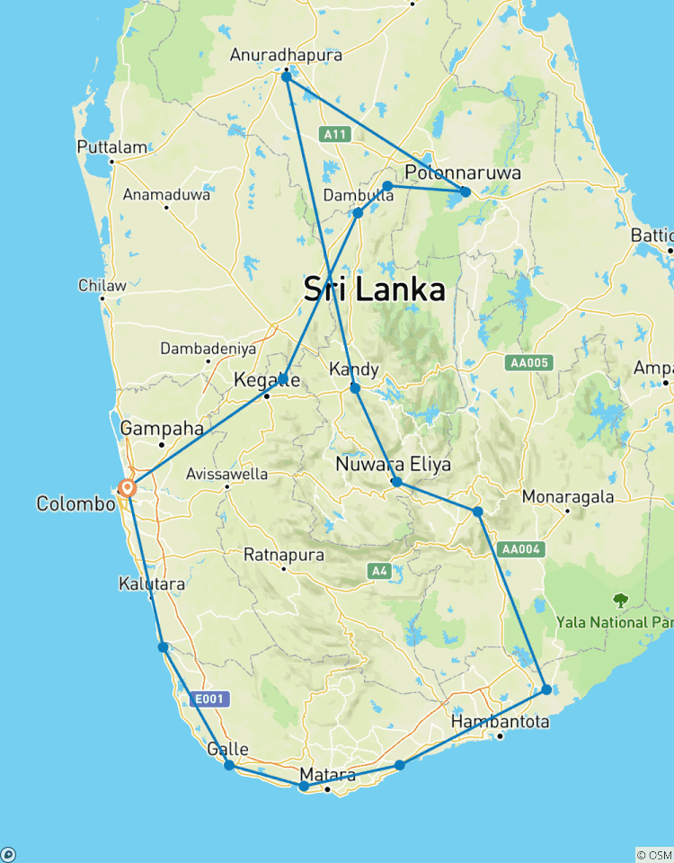 Circuito Sri Lanka 14 Días Todo en uno Tour Clásico