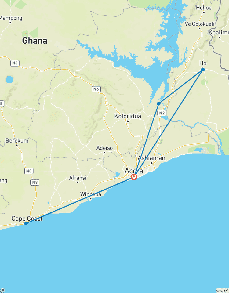 Verken Ghana-rondreis
