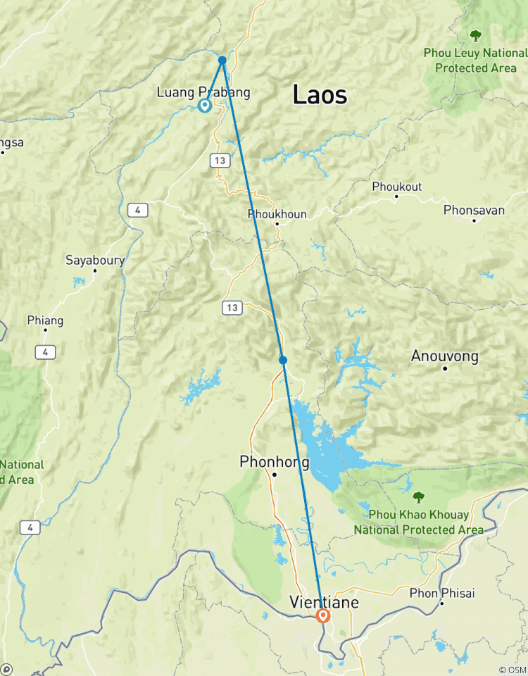 Circuito Exótico circuito turístico por Laos desde Luang Prabang a Vientiane pasando por Vang Vieng