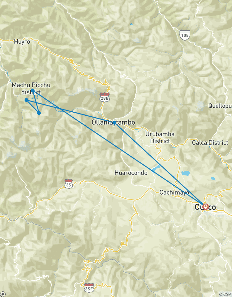 Trek classique sur le Chemin de l\'Inca circuit
