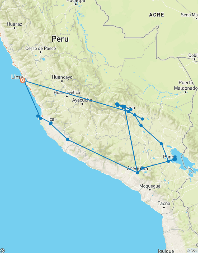 Le meilleur du Pérou en 15 jours : Lima, Nazca, Arequipa, Cusco et Machu Picchu circuit
