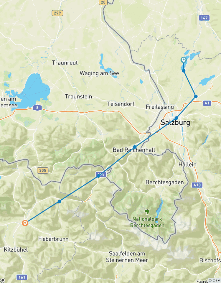 Salzburger & Tiroler Jakobsweg, Trumer Seen/Umgebung - St. Johann in Tirol-rondreis