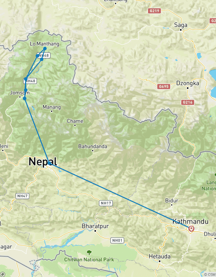 Upper Mustang Trek-17 jours circuit
