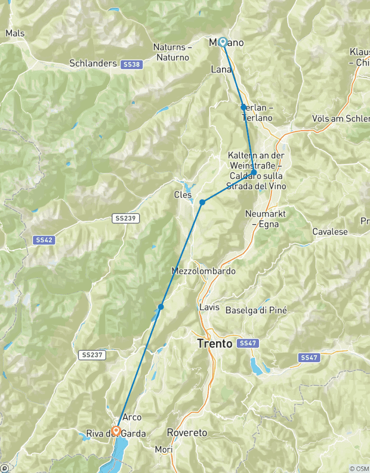 Van Merano naar het Gardameer met charme-rondreis