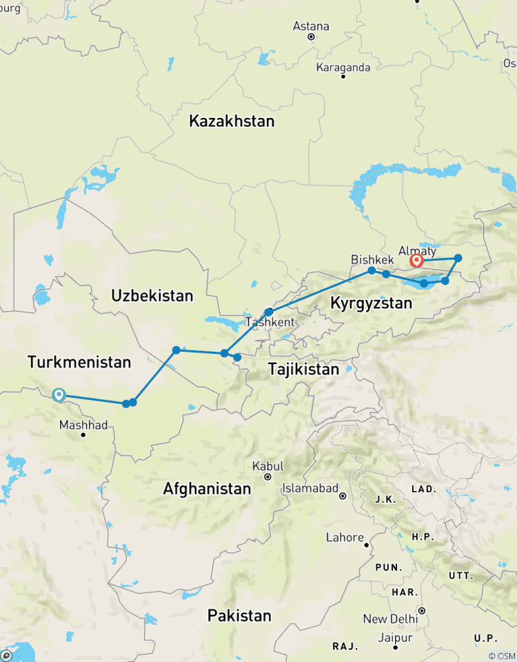 Trip to the Five Stans - Exploring the Wonders of Central Asia, 15 days Tour