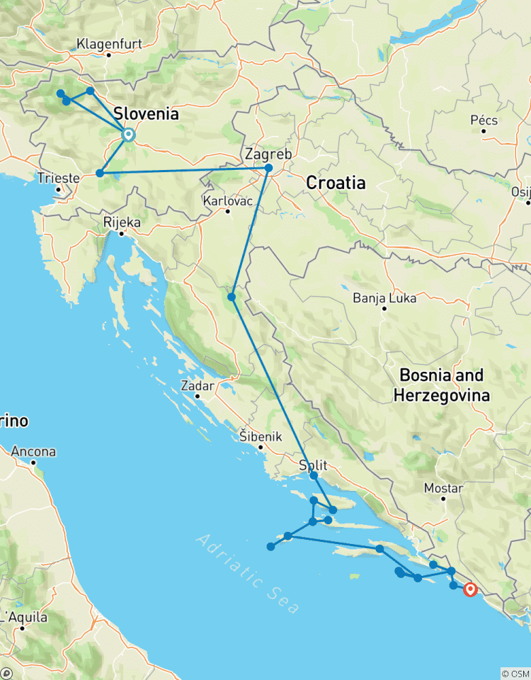 Green Heart of Europe and Blue Pearl of Adriatic Tour