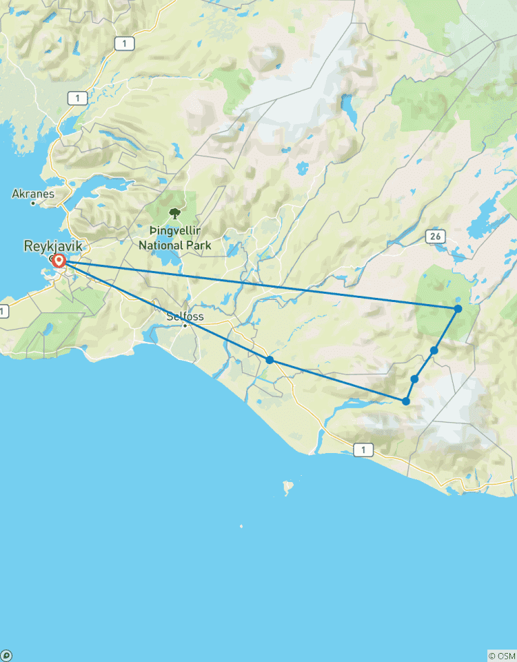 De Laugavegur-trektocht, de Golden Circle, de zuidkust & gletsjerwandeling - 8 dagen-rondreis