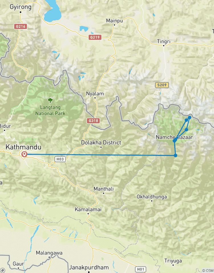 Everest Basislager Trekking Tour Rundreise
