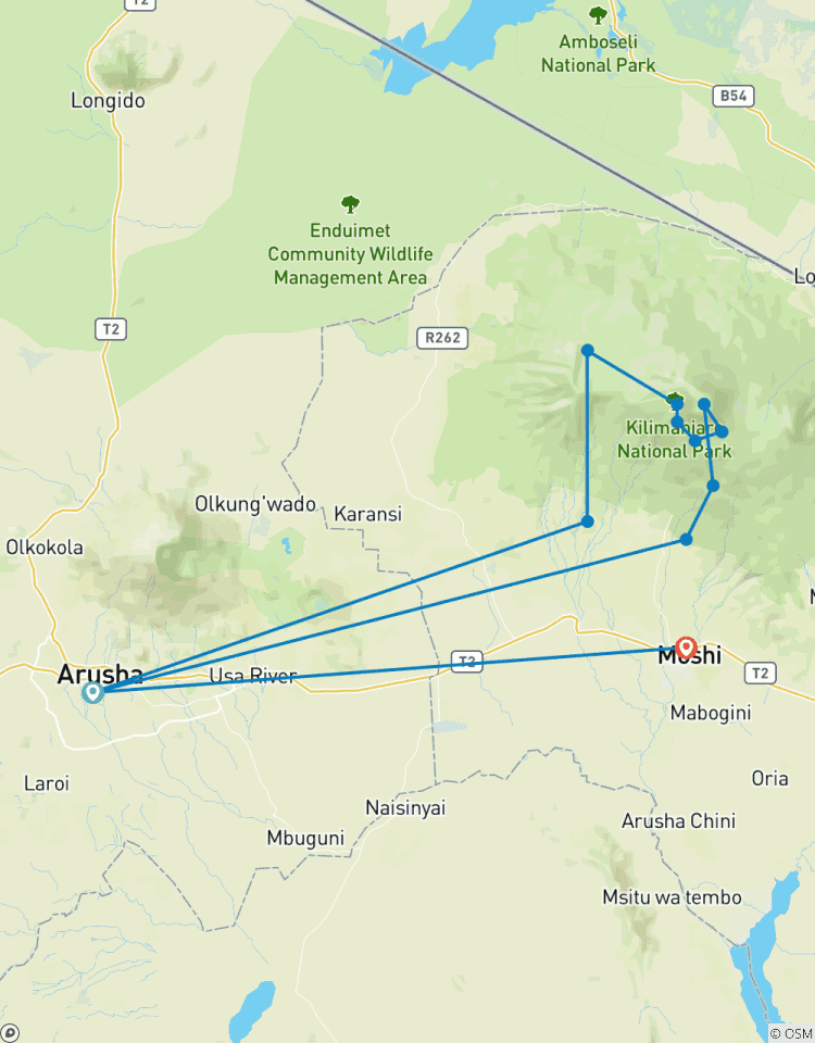 Circuito Excursión de 6 días al Kilimanjaro por la ruta Machame