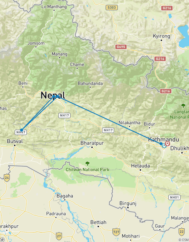 Palpa, Kathmandu und Pokhara Rundreise