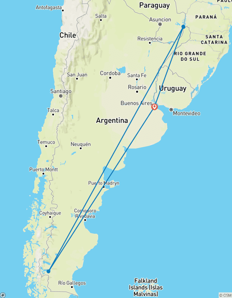 10 Tage PREMIUM-Entdeckungstour durch Buenos Aires, die Iguazu-Fälle und Patagonien Rundreise