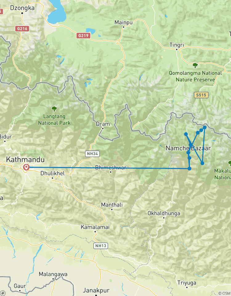 Circuito EBC y valle de Gokyo