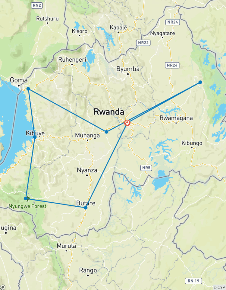 Circuito Expedición de 13 días por Ruanda con Chimpancés y excursionismo con gorilas