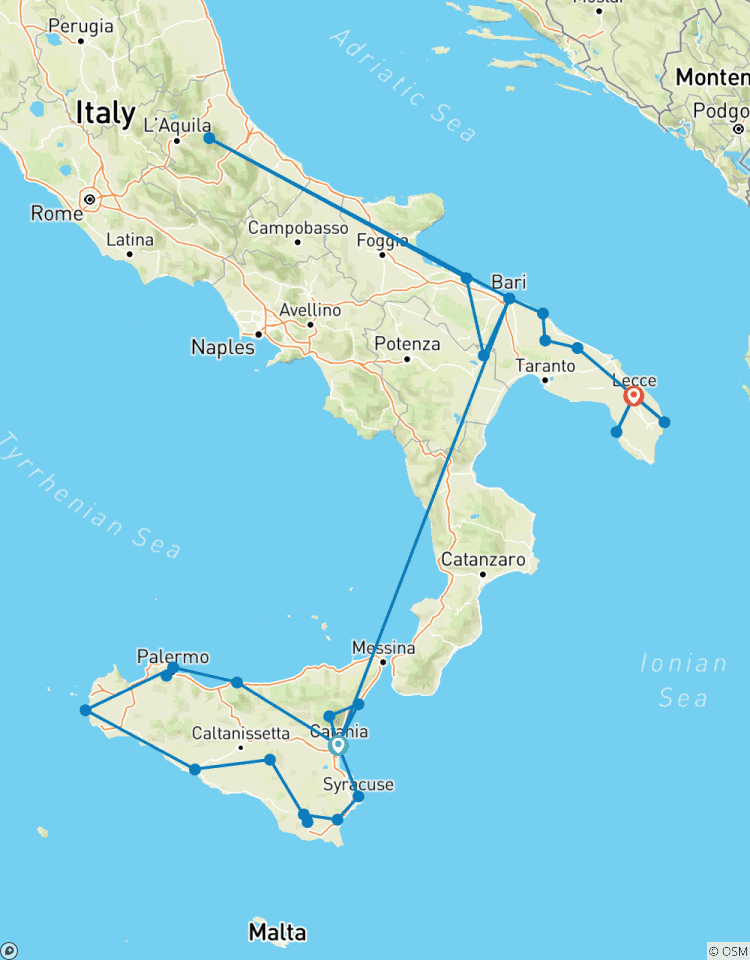 Circuito Secretos de Sicilia Recorrido por Sicilia, Matera y Apulia 2026