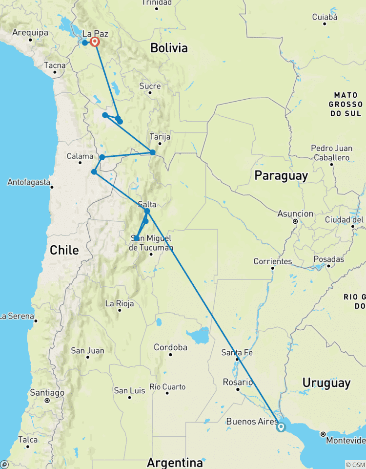 Buenos Aires naar La Paz via Uyuni (16 Dagen)-rondreis