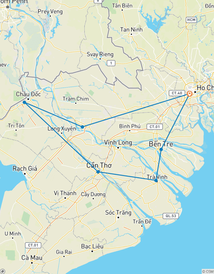 Circuito Ciclismo Delta del Mekong en Vietnam - 5 días