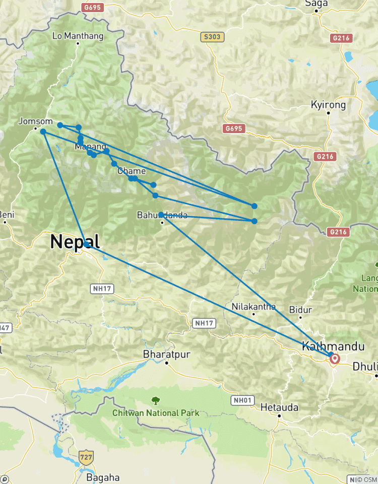 Annapurna Route Trekking Tour Rundreise