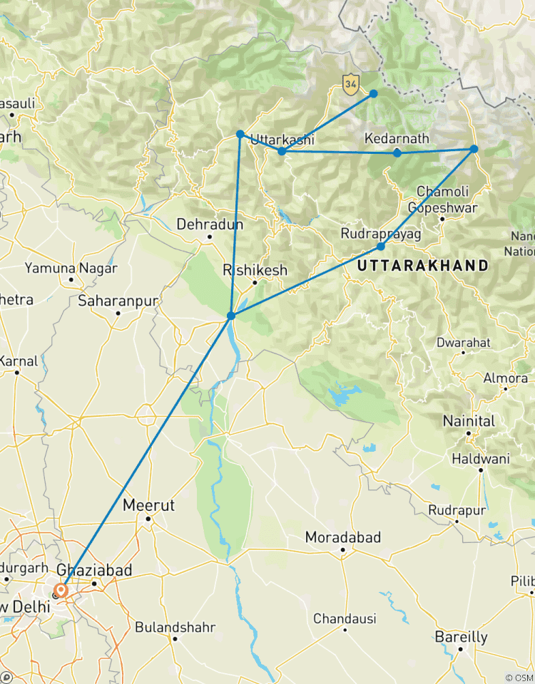 Chardham Yatra pelgrimstocht vanuit Delhi-rondreis