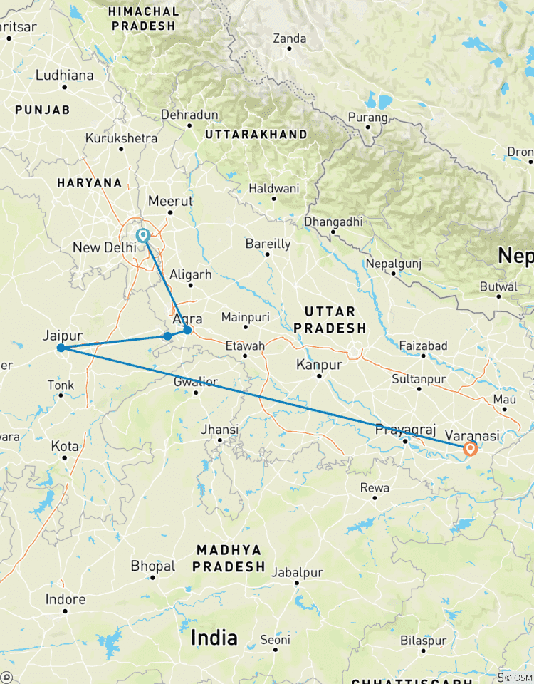 Luxe Gouden driehoek rondreis met spirituele stad Varanasi-rondreis