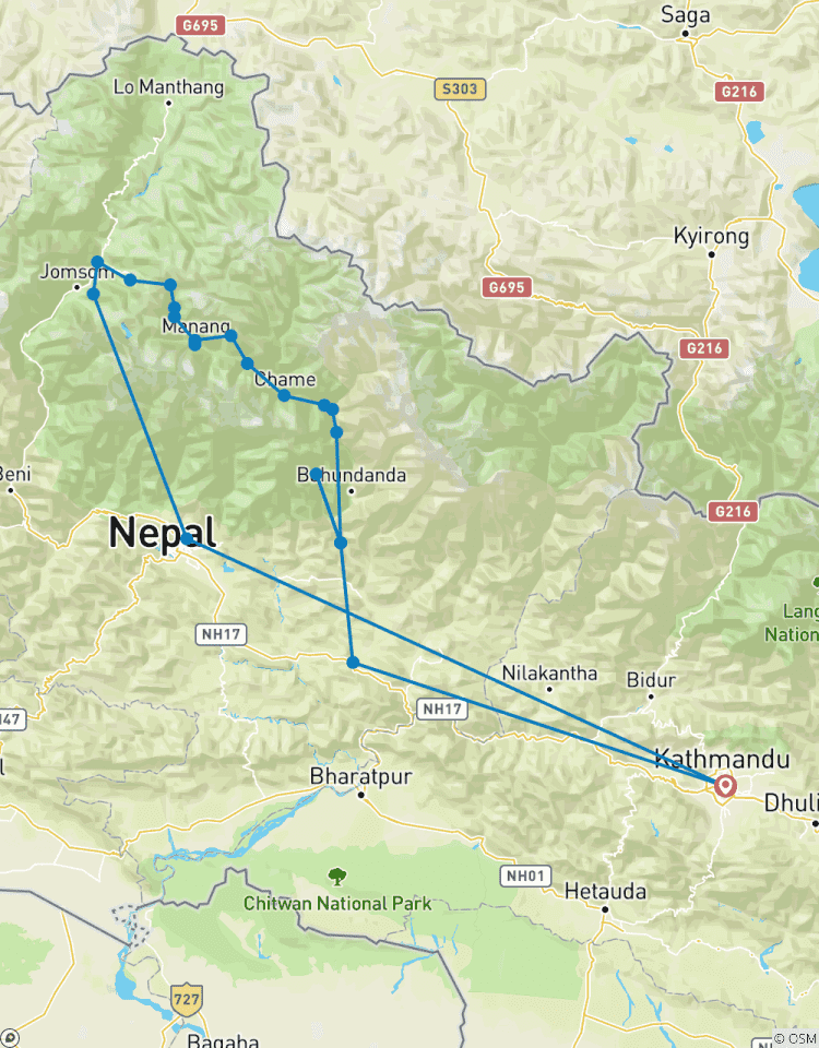 Annapurna Route Trekking Tour Rundreise