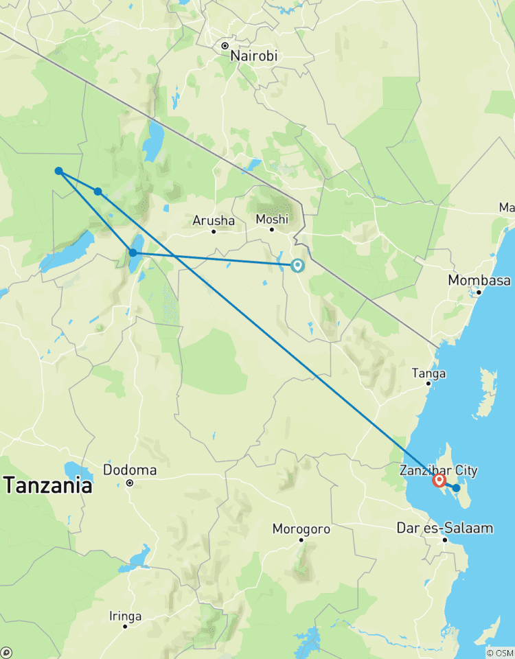 8-Day Safari (Including Serengeti) & Zanzibar Extension Tour