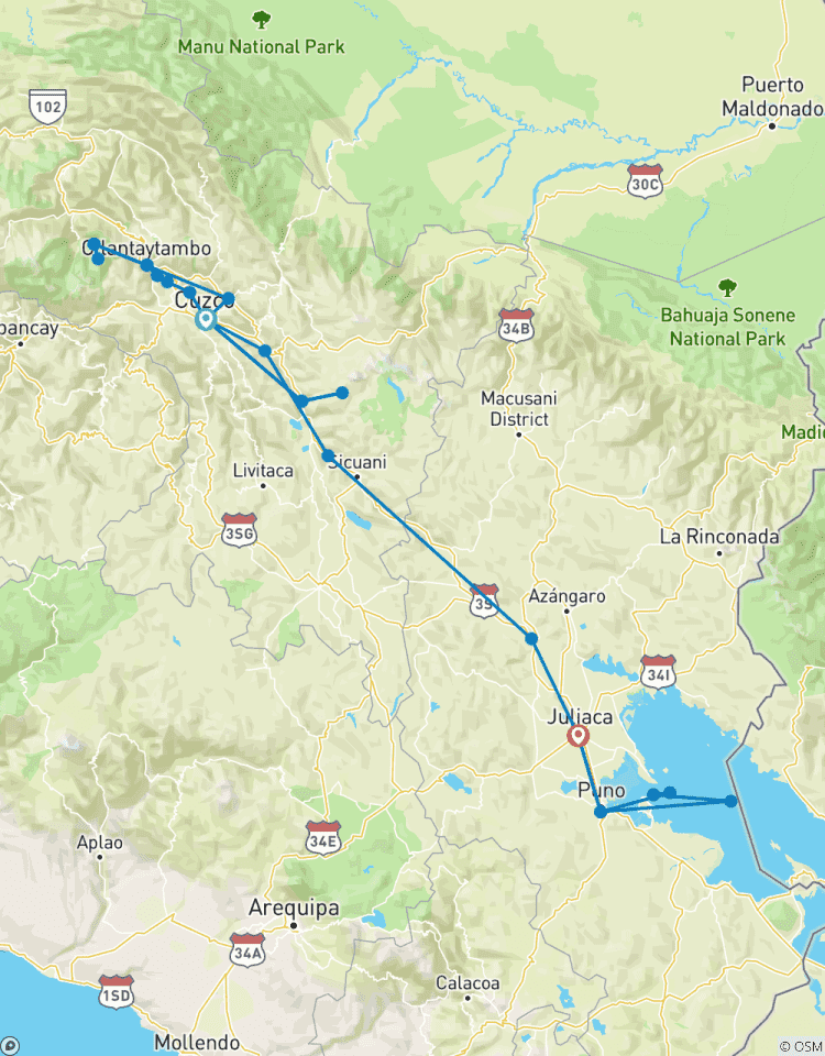 The best of the Andes, Machu Picchu, Rainbow Mountain & Titicaca lake Tour