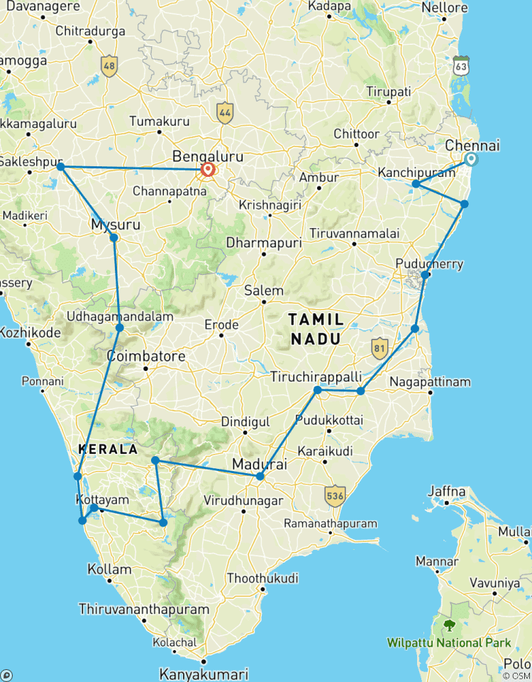 Incroyable voyage en Inde du Sud circuit