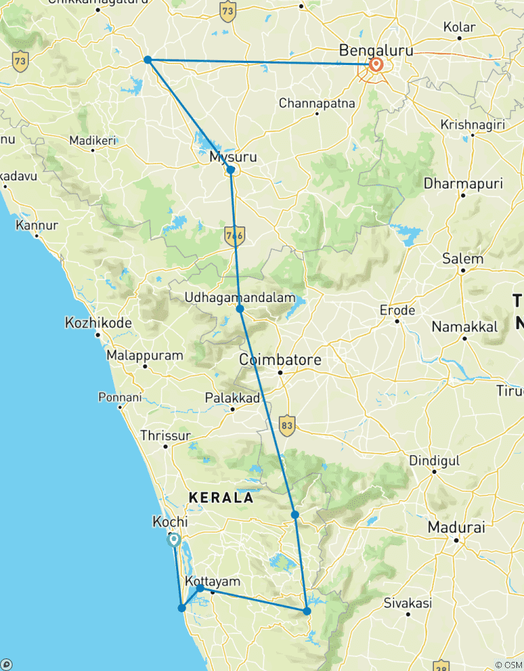 Kerala Backwater Tour with Karnataka Tour