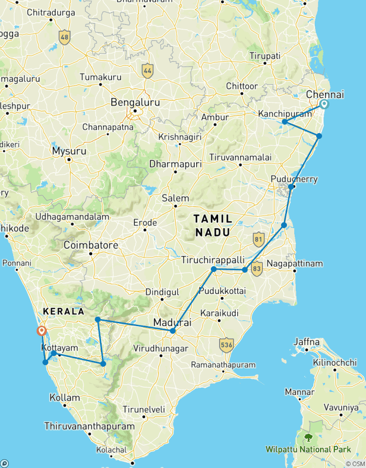 Circuito Recorrido por los templos del sur de la India con Kerala (Experiencias en casa flotante)