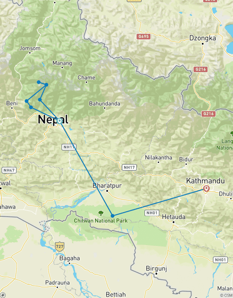 Annapurna Base Camp Trek inkl. Chitwan Nationalpark - 14 Tage Rundreise