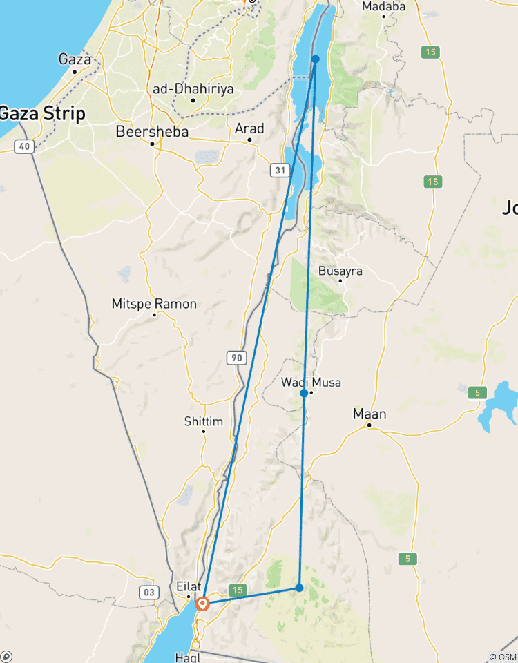 Circuito Excursión Lo Mejor del Sur de Jordania de 5 días y 4 noches desde el Aeropuerto de Aqaba (AQAPT-JHT-002)