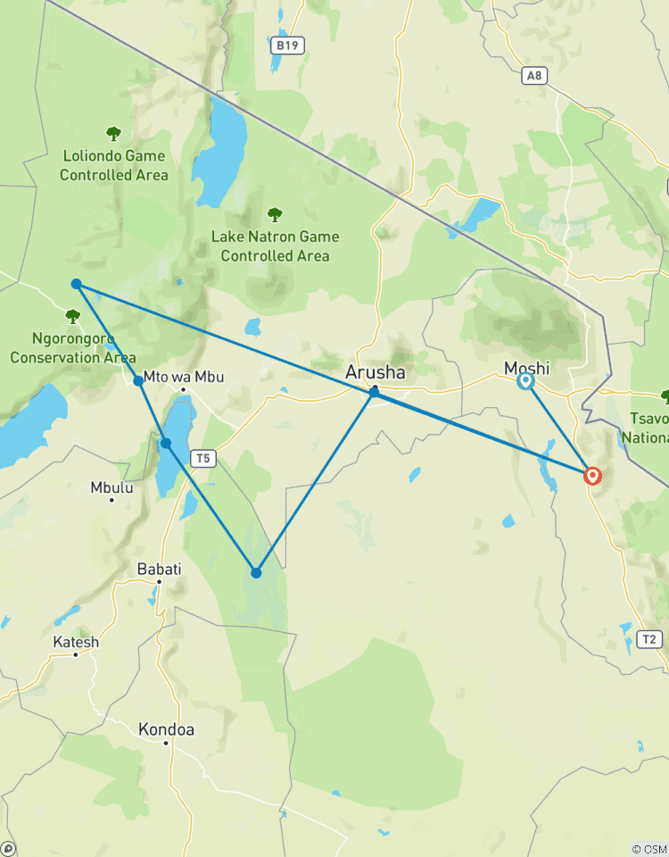 Cycling from Kilimanjaro to Ngorongoro Crater Tour
