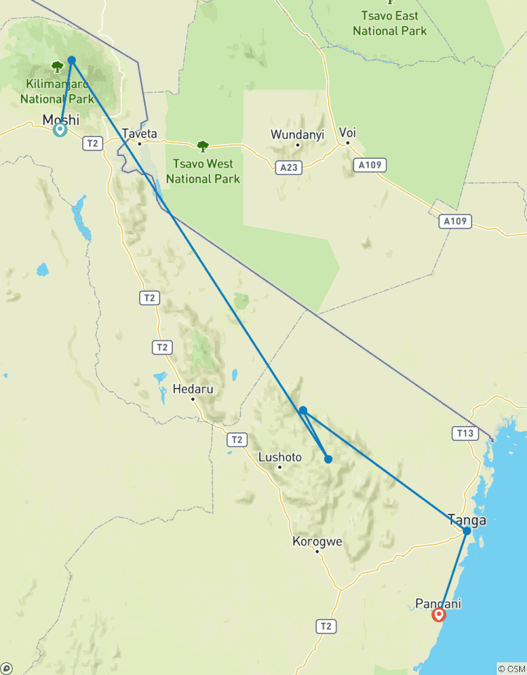 Cycling from Kilimanjaro to the Indian Ocean Tour