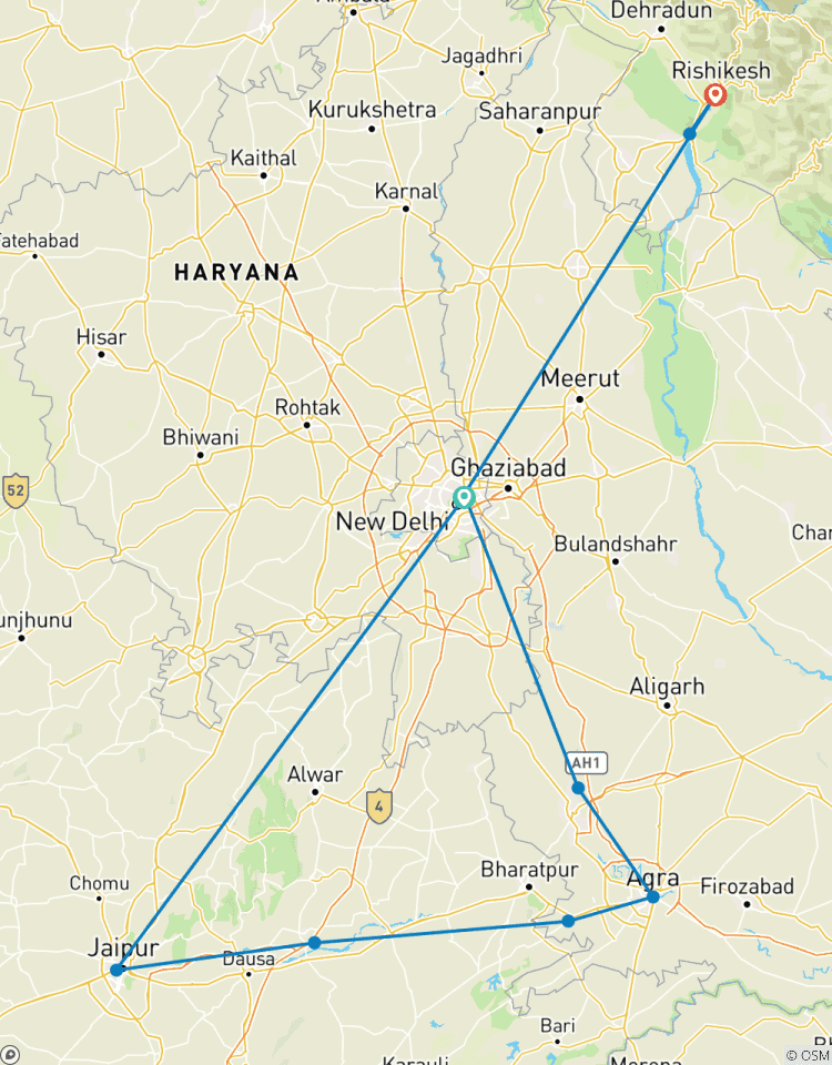 Circuit du Triangle d\'Or avec Rishikesh, capitale du yoga circuit