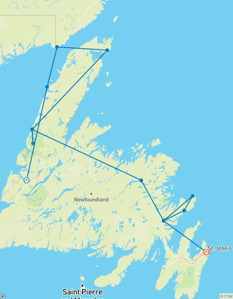 Newfoundland & Labrador West to East Tour