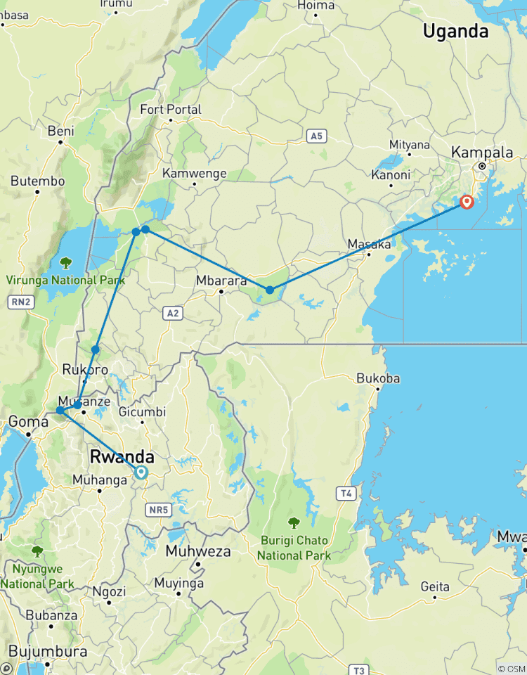 7 Day Uganda Rwanda Gorilla Trekking & Wildlife Tour Tour