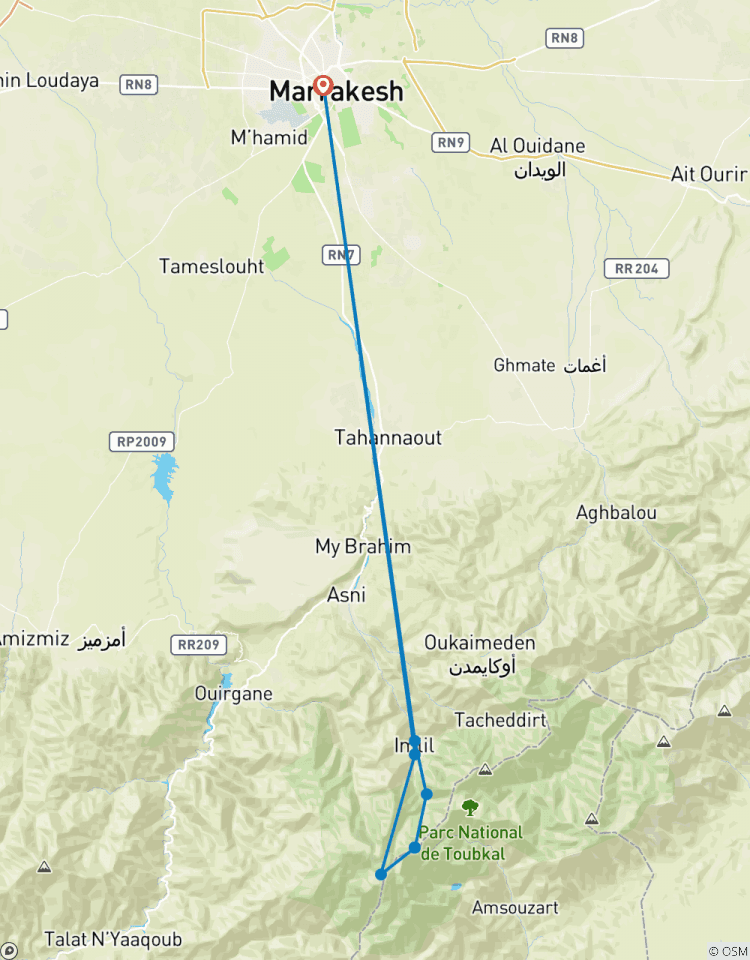 Circuito Senderismo en Marruecos: escalada invernal al Jebel Toubkal - 8 días
