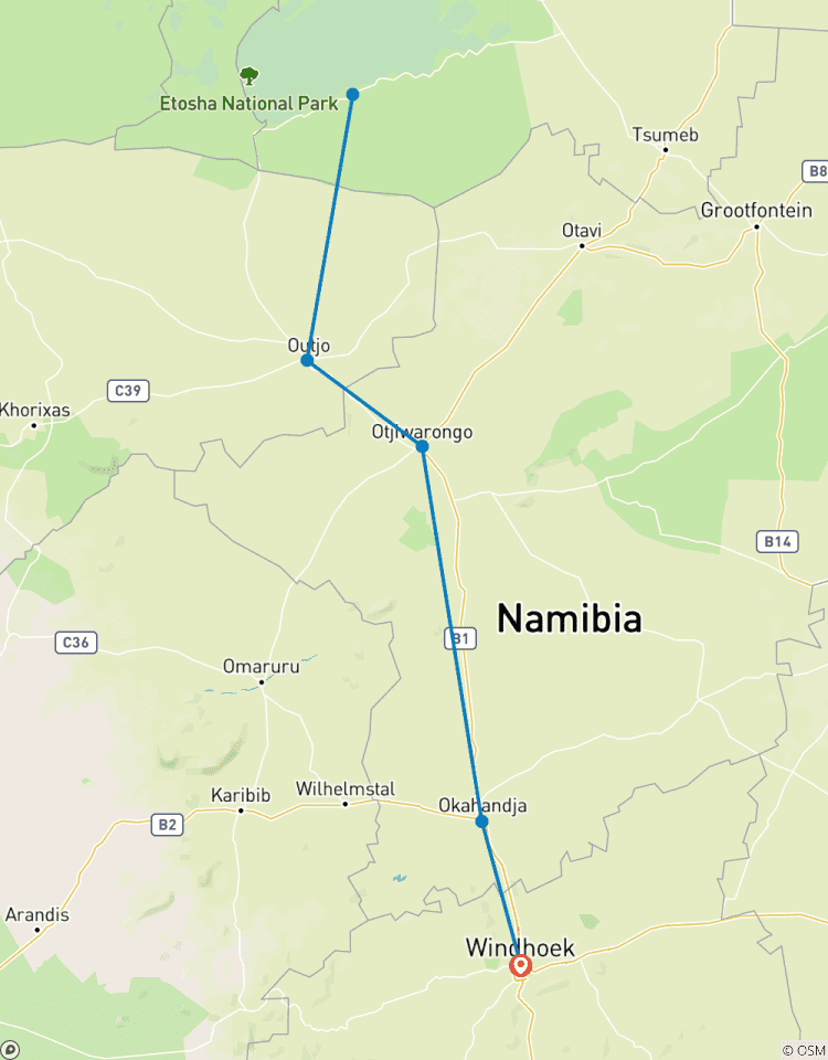 3 jours au parc national d\'Etosha | Camping privé guidé circuit