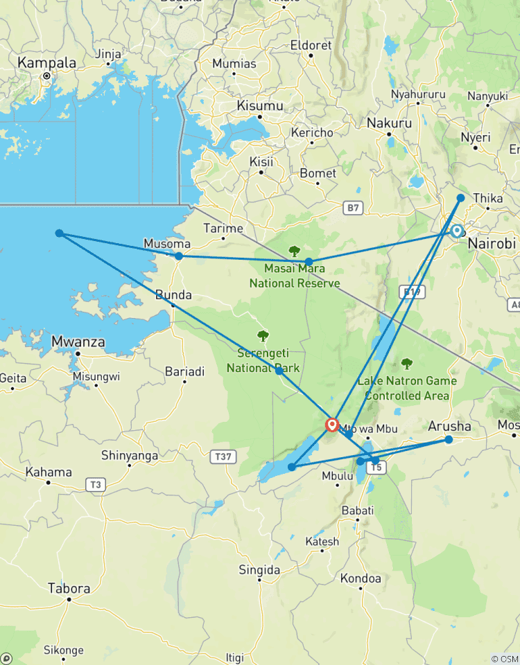 Afrique de l\'Est Safari et; Côte circuit
